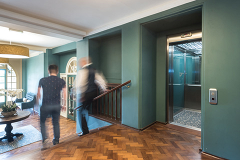A bespoke passenger lift build within an existing lift shaft at the King Edward private housing estate