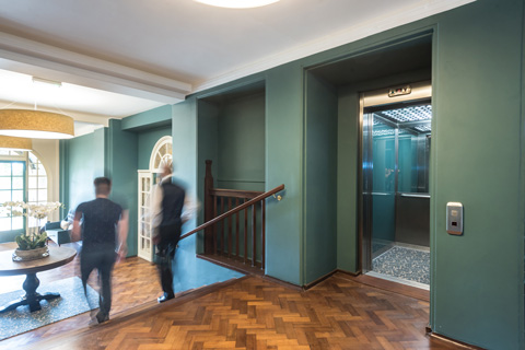 an FX structure passenger lift within the King Edward VII Estate in Sussex