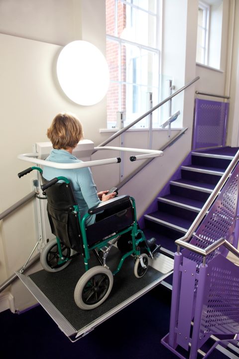 Stairiser SR inclined platform lift Christchurch Library.jpg