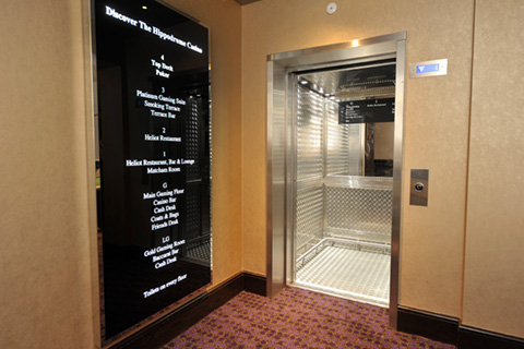 A 5-stop goods-passenger lift in the London Hippodrome Casino