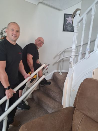 Temporary removal of the stairlift