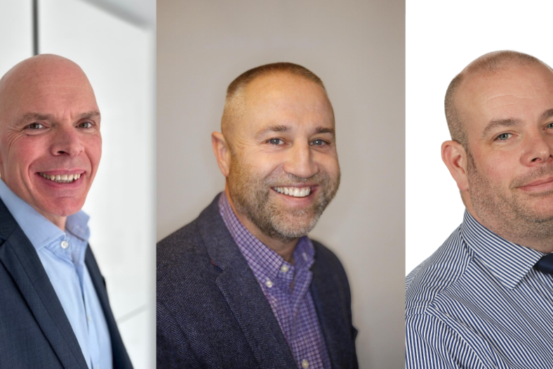 Mark Purkis (left), Craig Wrightson (middle) and Tim Henman (right)