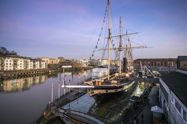 SS Great Britain sitting in her original dock in Bristol