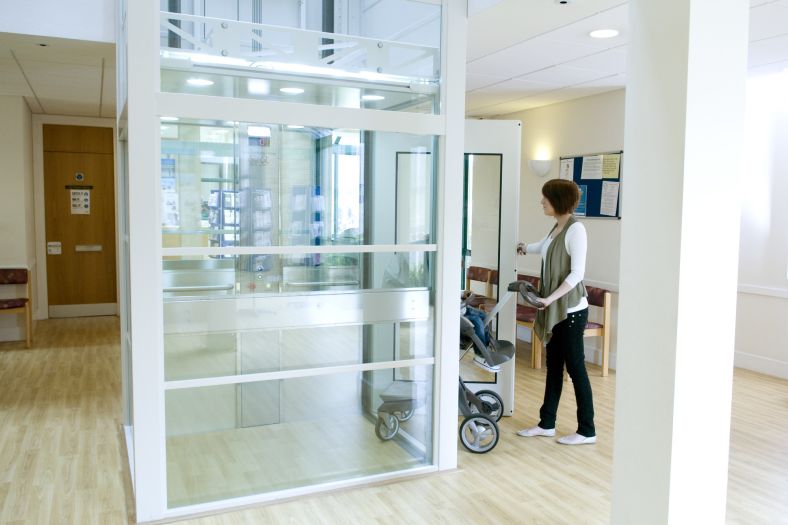 A Midilift XLplus platform lift eases access in this modern, purpose-built NHS medical practice in High Wycombe.